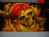 A mailbox airbrush painted by Illusions Custom Paint and Airbrush