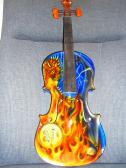 A picture of a Violin painted by Illusions Custom Paint and Airbrush