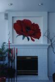 Indoor Poppy Mural airbrushed by Illusions <mark class="comcode_highlight">Custom</mark> Paint and Airbrush.
