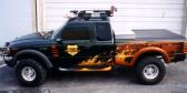 Another picture of our customer Pace Edwards truck painted by Illusions Custom Paint and Airbrush